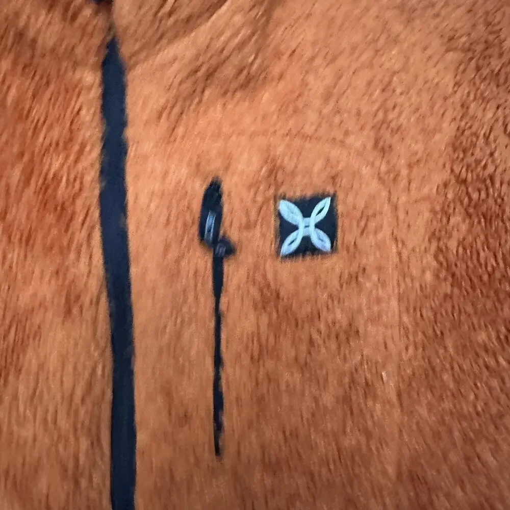 Montura Jacket Mens XL Orange Fleece Full Zip Stand Collar Hiking Outdoor - Picture 5 of 16